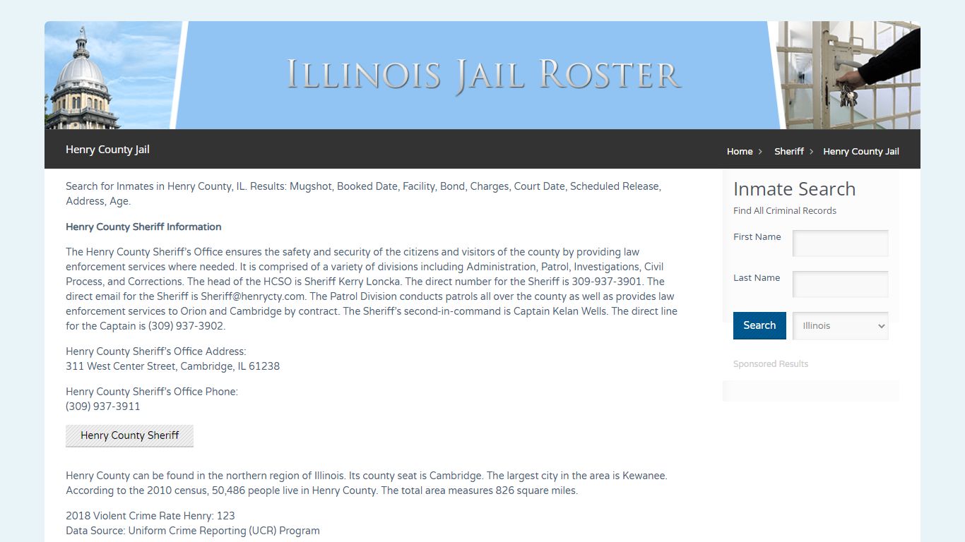 Henry County Jail | Jail Roster Search